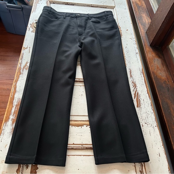 Mark David Lfd Slacks Pants Made in USA Men's W34 Vintage unclear navy blue type Vintage Second Hand